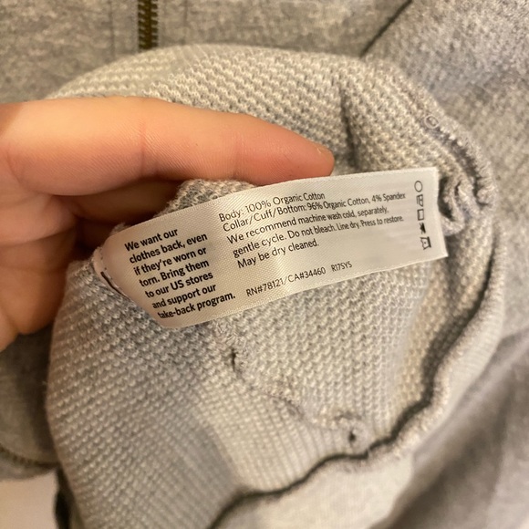 Eileen Fisher | EUC small light gray bomber style jacket - Picture 4 of 4